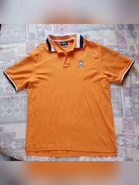 Psycho Bunny Orange Polo with Trim